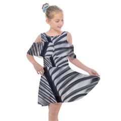 Cycas Leaf The Shadows Kids  Shoulder Cutout Chiffon Dress by DimitriosArt