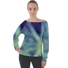 Cold Stars Off Shoulder Long Sleeve Velour Top by DimitriosArt