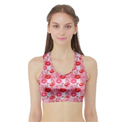 Rose Lips Sports Bra With Border by Sparkle