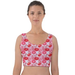 Rose Lips Velvet Crop Top by Sparkle