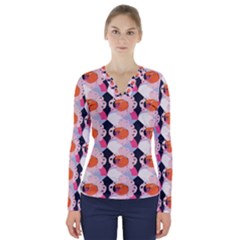 Digi Anim V-neck Long Sleeve Top by Sparkle