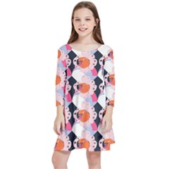 Digi Anim Kids  Quarter Sleeve Skater Dress