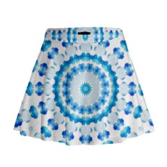 Digital Sky Mini Flare Skirt by Sparkle