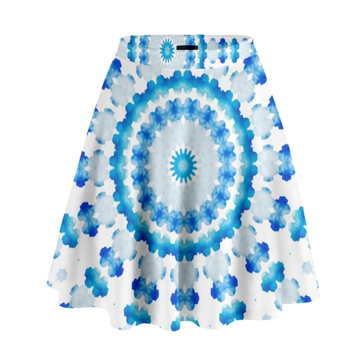 Digital Sky High Waist Skirt