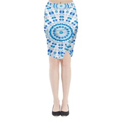 Digital Sky Midi Wrap Pencil Skirt by Sparkle