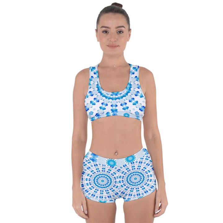 Digital Sky Racerback Boyleg Bikini Set