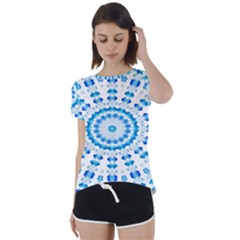 Digital Sky Short Sleeve Foldover Tee