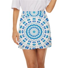 Digital Sky Mini Front Wrap Skirt by Sparkle