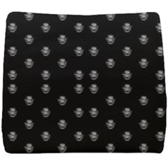 Black And White Sketchy Man Portrait Pattern Seat Cushion by dflcprintsclothing