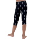 Black And White Sketchy Man Portrait Pattern Kids  Lightweight Velour Capri Leggings  View4