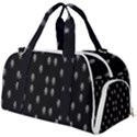 Black And White Sketchy Man Portrait Pattern Burner Gym Duffel Bag View1