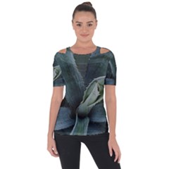 The Agave Heart Under The Light Shoulder Cut Out Short Sleeve Top by DimitriosArt