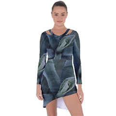 The Agave Heart Under The Light Asymmetric Cut-out Shift Dress by DimitriosArt