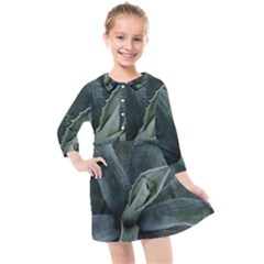 The Agave Heart Under The Light Kids  Quarter Sleeve Shirt Dress by DimitriosArt