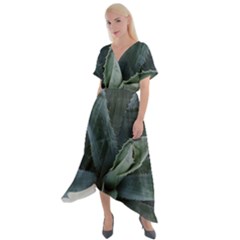 The Agave Heart Under The Light Cross Front Sharkbite Hem Maxi Dress by DimitriosArt