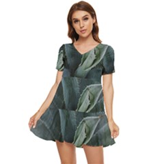 The Agave Heart Under The Light Tiered Short Sleeve Mini Dress