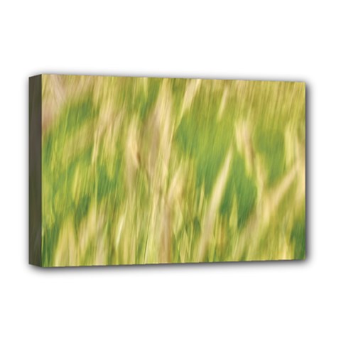 Golden Grass Abstract Deluxe Canvas 18  X 12  (stretched) by DimitriosArt