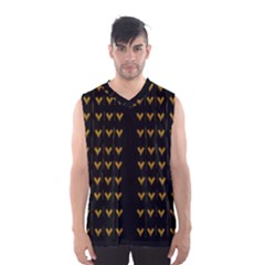 Golden Hearts On Black Freedom Men s Basketball Tank Top by pepitasart