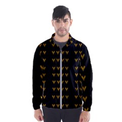 Golden Hearts On Black Freedom Men s Windbreaker