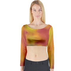 Flower Abstract Long Sleeve Crop Top by DimitriosArt