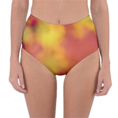 Flower Abstract Reversible High-waist Bikini Bottoms by DimitriosArt