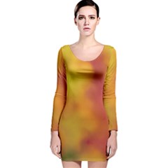 Flower Abstract Long Sleeve Velvet Bodycon Dress by DimitriosArt