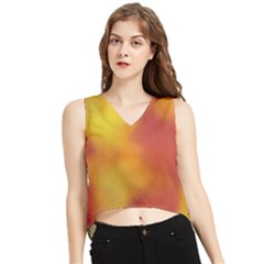 Flower Abstract V-neck Cropped Tank Top by DimitriosArt