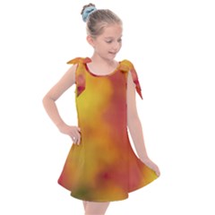 Flower Abstract Kids  Tie Up Tunic Dress