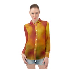 Flower Abstract Long Sleeve Chiffon Shirt