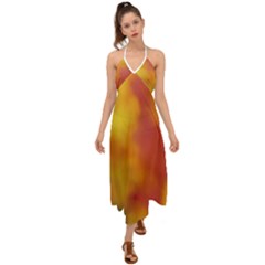 Flower Abstract Halter Tie Back Dress  by DimitriosArt