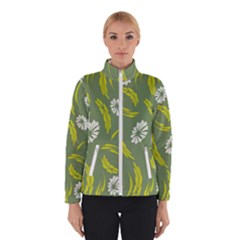 Folk Flowers Print Floral Pattern Ethnic Art Women s Bomber Jacket by Eskimos