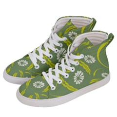 Folk Flowers Print Floral Pattern Ethnic Art Men s Hi-top Skate Sneakers by Eskimos