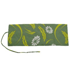 Folk Flowers Print Floral Pattern Ethnic Art Roll Up Canvas Pencil Holder (s) by Eskimos