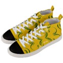 Floral folk damask pattern Fantasy flowers Floral geometric fantasy Men s Mid-Top Canvas Sneakers View2