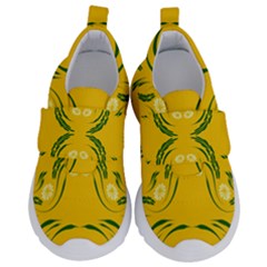 Floral Folk Damask Pattern Fantasy Flowers Floral Geometric Fantasy Kids  Velcro No Lace Shoes by Eskimos