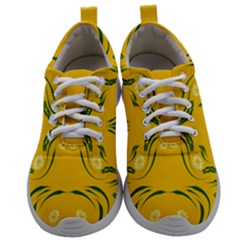 Floral Folk Damask Pattern Fantasy Flowers Floral Geometric Fantasy Mens Athletic Shoes by Eskimos