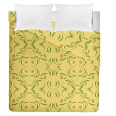 Floral Folk Damask Pattern Fantasy Flowers Floral Geometric Fantasy Duvet Cover Double Side (queen Size) by Eskimos