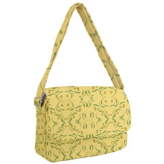 Floral Folk Damask Pattern Fantasy Flowers Floral Geometric Fantasy Courier Bag by Eskimos