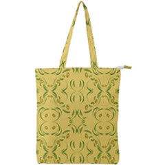 Floral Folk Damask Pattern Fantasy Flowers Floral Geometric Fantasy Double Zip Up Tote Bag by Eskimos