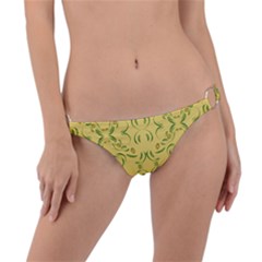 Floral Folk Damask Pattern Fantasy Flowers Floral Geometric Fantasy Ring Detail Bikini Bottom by Eskimos