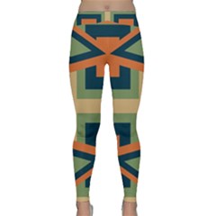 Abstract Pattern Geometric Backgrounds   Classic Yoga Leggings by Eskimos