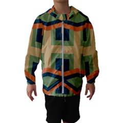 Abstract Pattern Geometric Backgrounds   Kids  Hooded Windbreaker by Eskimos