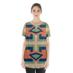 Abstract Pattern Geometric Backgrounds   Skirt Hem Sports Top by Eskimos