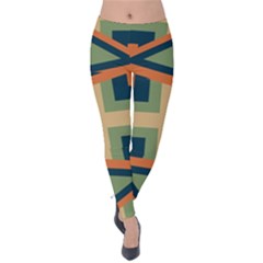 Abstract Pattern Geometric Backgrounds   Velvet Leggings by Eskimos