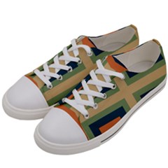 Abstract Pattern Geometric Backgrounds   Men s Low Top Canvas Sneakers by Eskimos