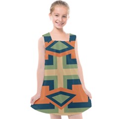 Abstract Pattern Geometric Backgrounds   Kids  Cross Back Dress by Eskimos