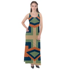 Abstract Pattern Geometric Backgrounds   Sleeveless Velour Maxi Dress by Eskimos