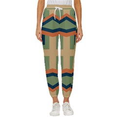 Abstract Pattern Geometric Backgrounds   Cropped Drawstring Pants