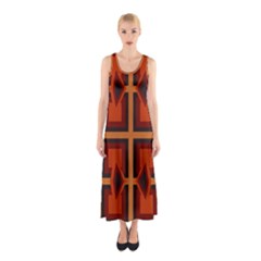 Abstract Pattern Geometric Backgrounds   Sleeveless Maxi Dress by Eskimos