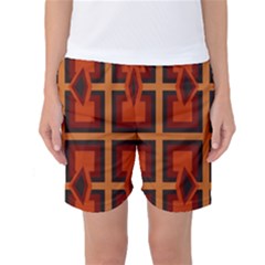 Abstract Pattern Geometric Backgrounds   Women s Basketball Shorts by Eskimos